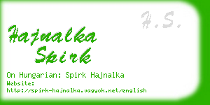 hajnalka spirk business card
